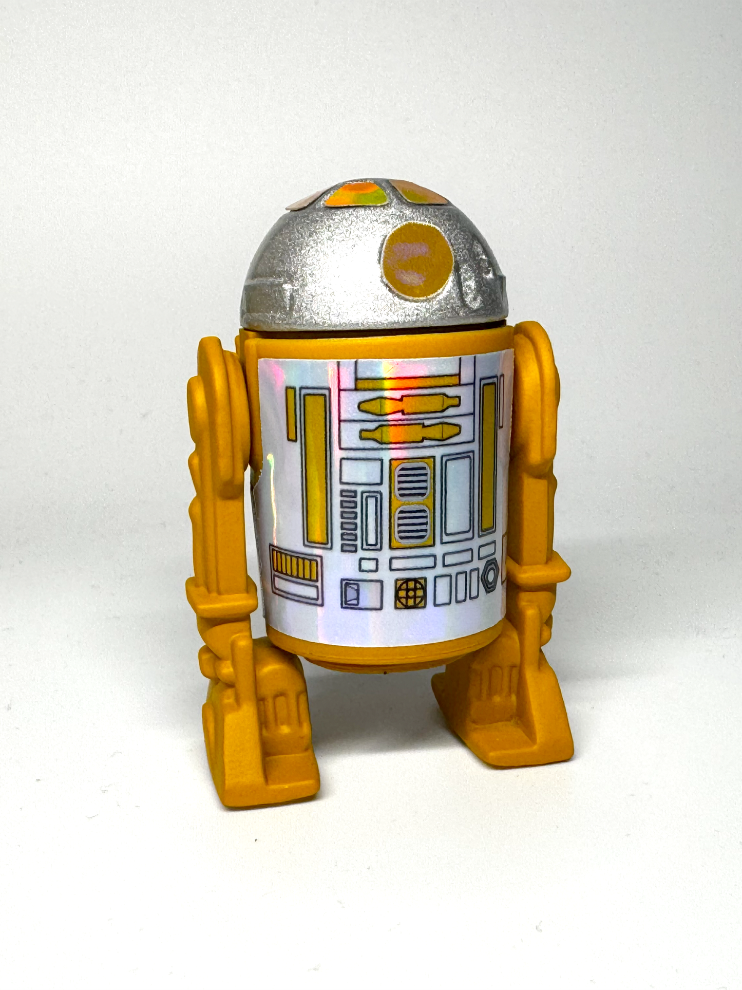 Custom R2 Droid Yellow Action Figure | Vintage Kenner Style Figure