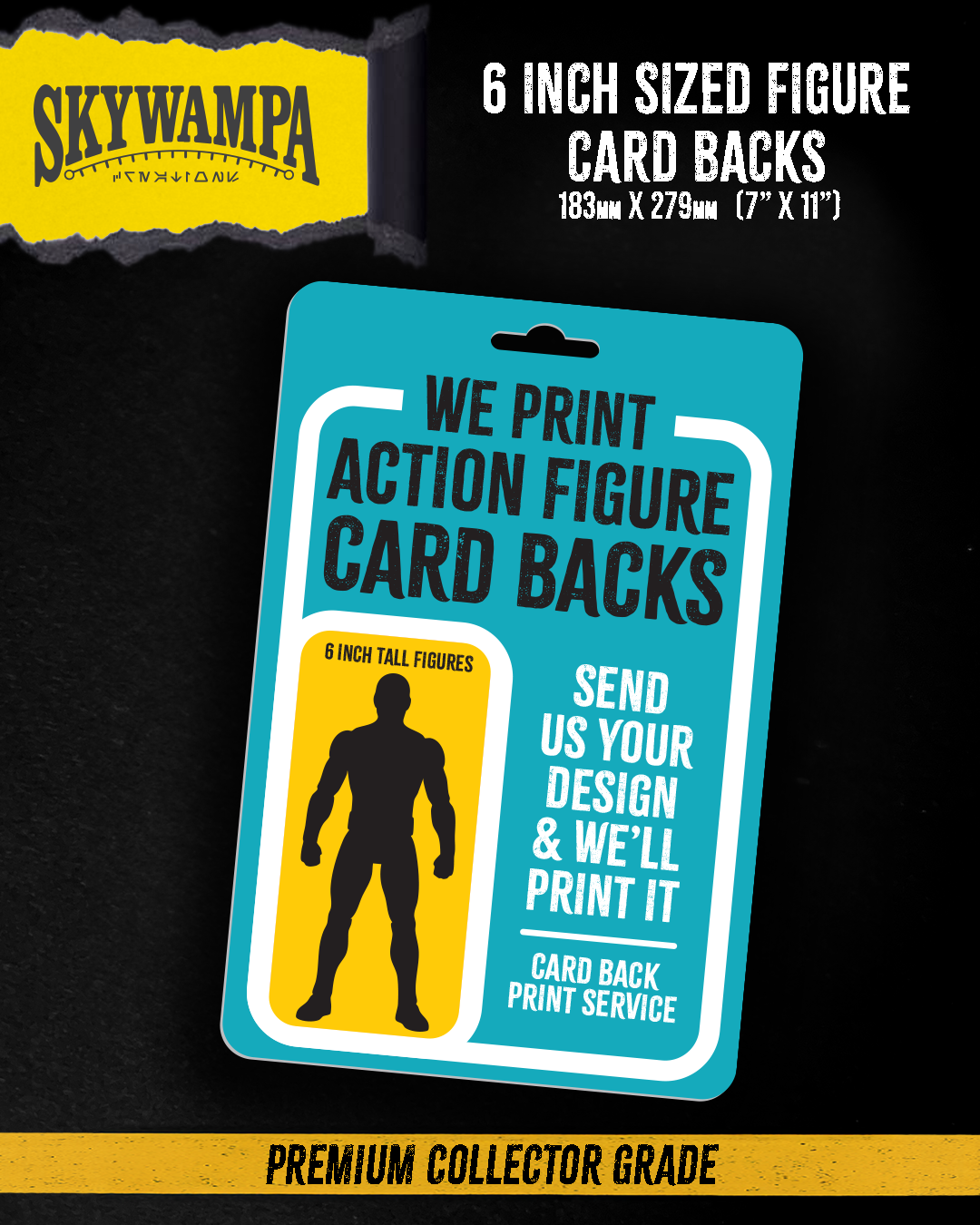 6 Inch Action Figure Custom Card Backs – Premium Collector Grade Quality Packaging