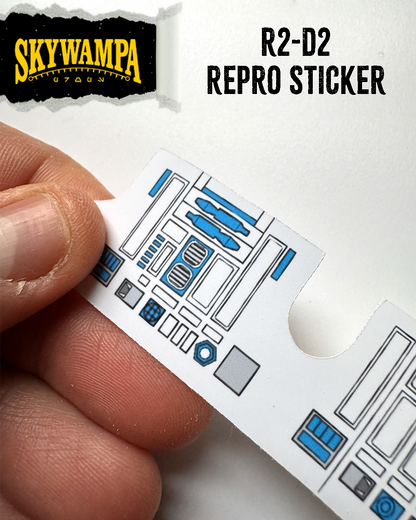 Vintage Kenner R2-D2 Replacement Sticker White