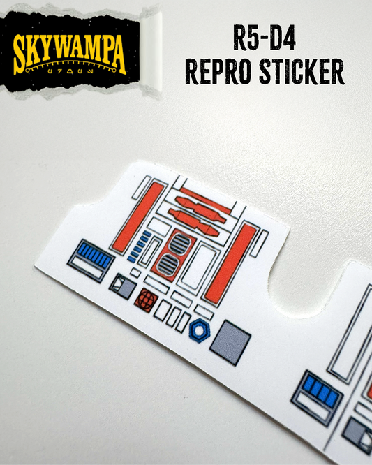 Vintage Kenner R5-D4 Replacement Sticker White