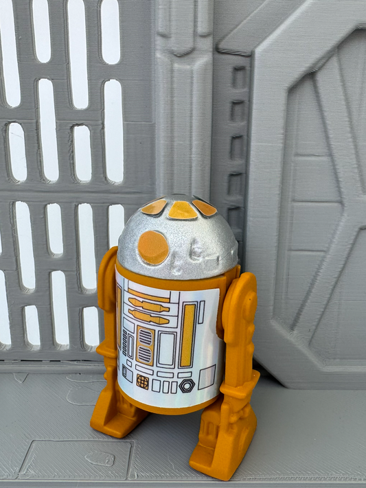 Custom R2 Droid Yellow Action Figure | Vintage Kenner Style Figure