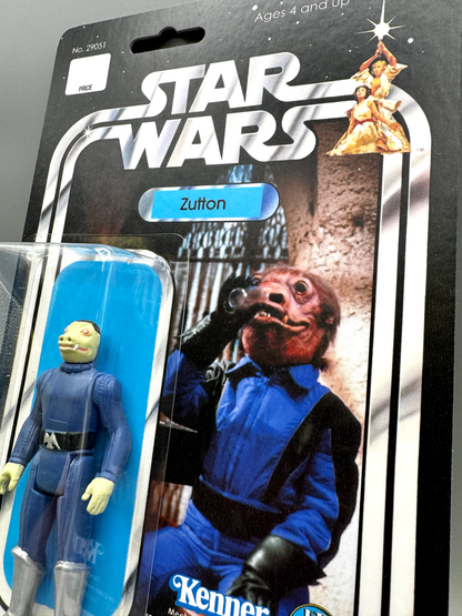 Custom Blue Snaggletooth Zutton Action Figure | Vintage Kenner Style Figure