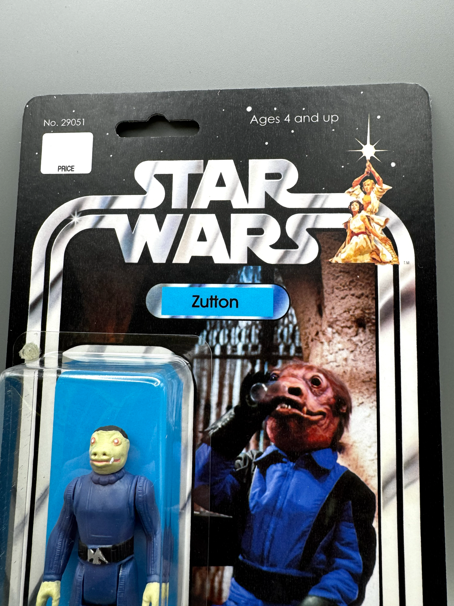 Custom Blue Snaggletooth Zutton Action Figure | Vintage Kenner Style Figure