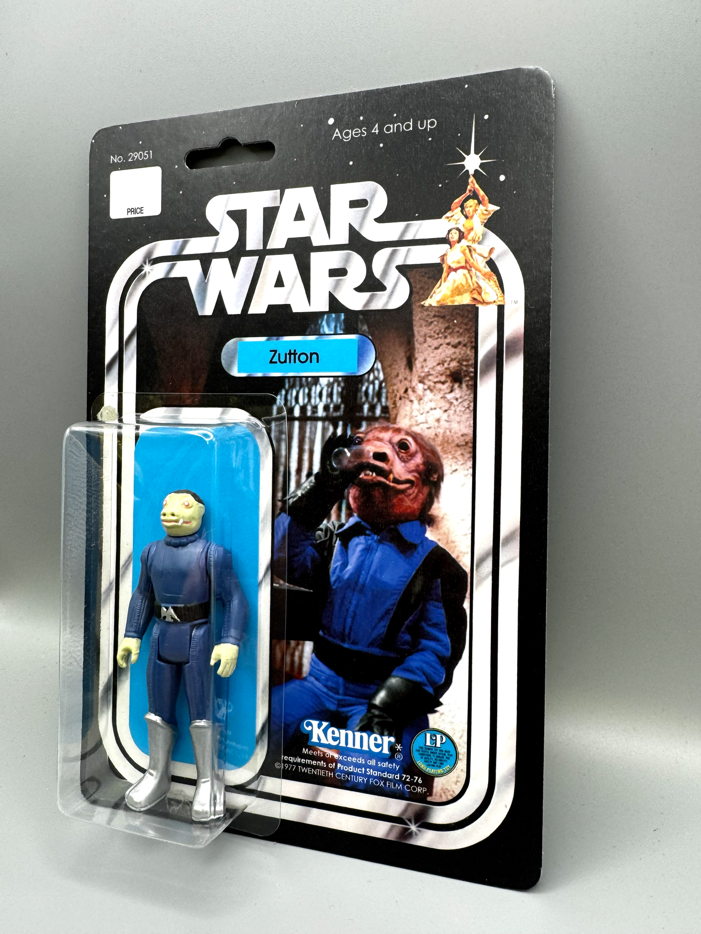 Custom Blue Snaggletooth Zutton Action Figure | Vintage Kenner Style Figure
