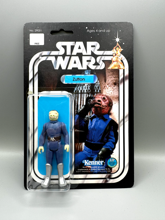 Custom Blue Snaggletooth Zutton Action Figure | Vintage Kenner Style Figure