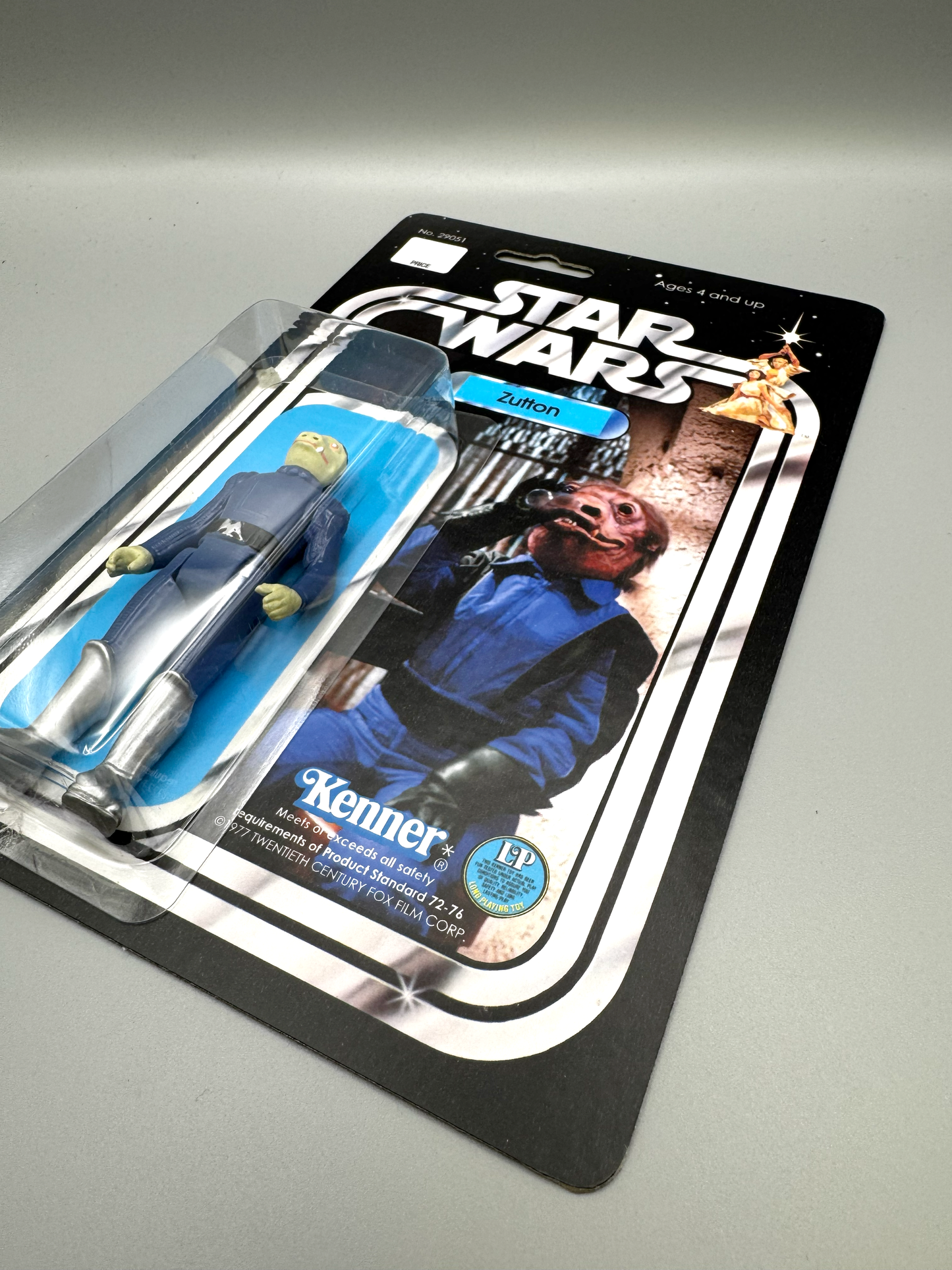 Custom Blue Snaggletooth Zutton Action Figure | Vintage Kenner Style Figure
