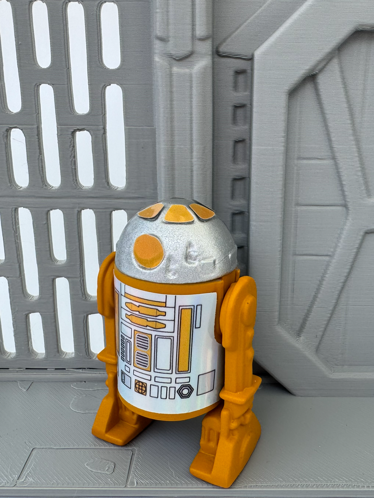 Custom R2 Droid Yellow Action Figure | Vintage Kenner Style Figure
