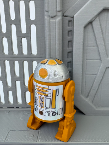 Custom R2 Droid Yellow Action Figure | Vintage Kenner Style Figure