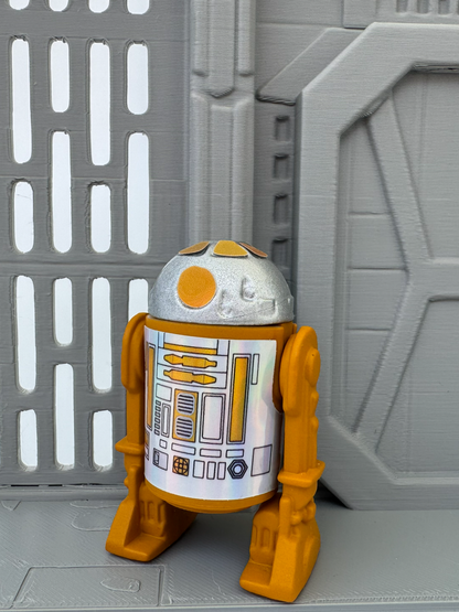 Custom R2 Droid Yellow Action Figure | Vintage Kenner Style Figure