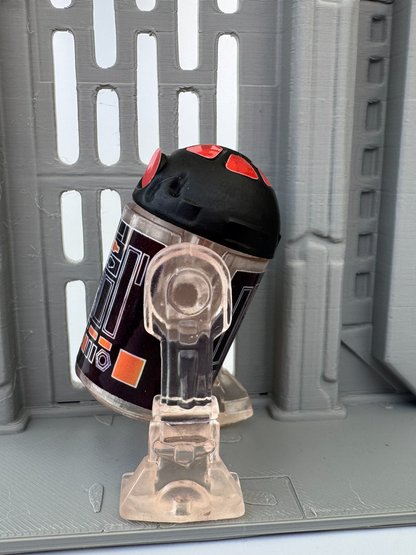Custom R2 Droid Clear & Black Action Figure | Vintage Kenner Style Figure