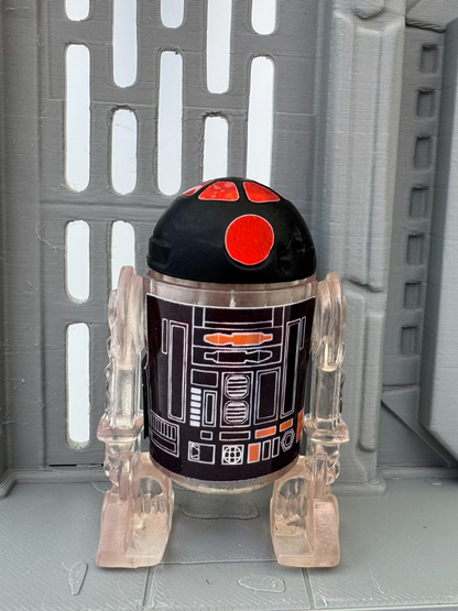 Custom R2 Droid Clear & Black Action Figure | Vintage Kenner Style Figure