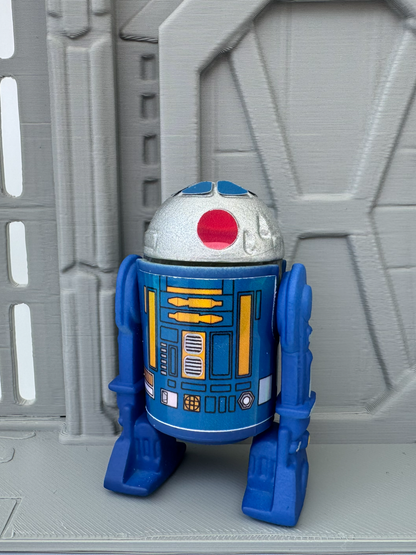 Custom R2 Droid Blue Action Figure | Vintage Kenner Style Figure