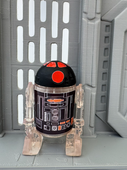 Custom R2 Droid Clear & Black Action Figure | Vintage Kenner Style Figure