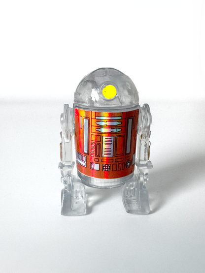 Custom R2 Droid Clear & Orange Action Figure | Vintage Kenner Style Figure