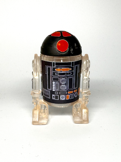 Custom R2 Droid Clear & Black Action Figure | Vintage Kenner Style Figure
