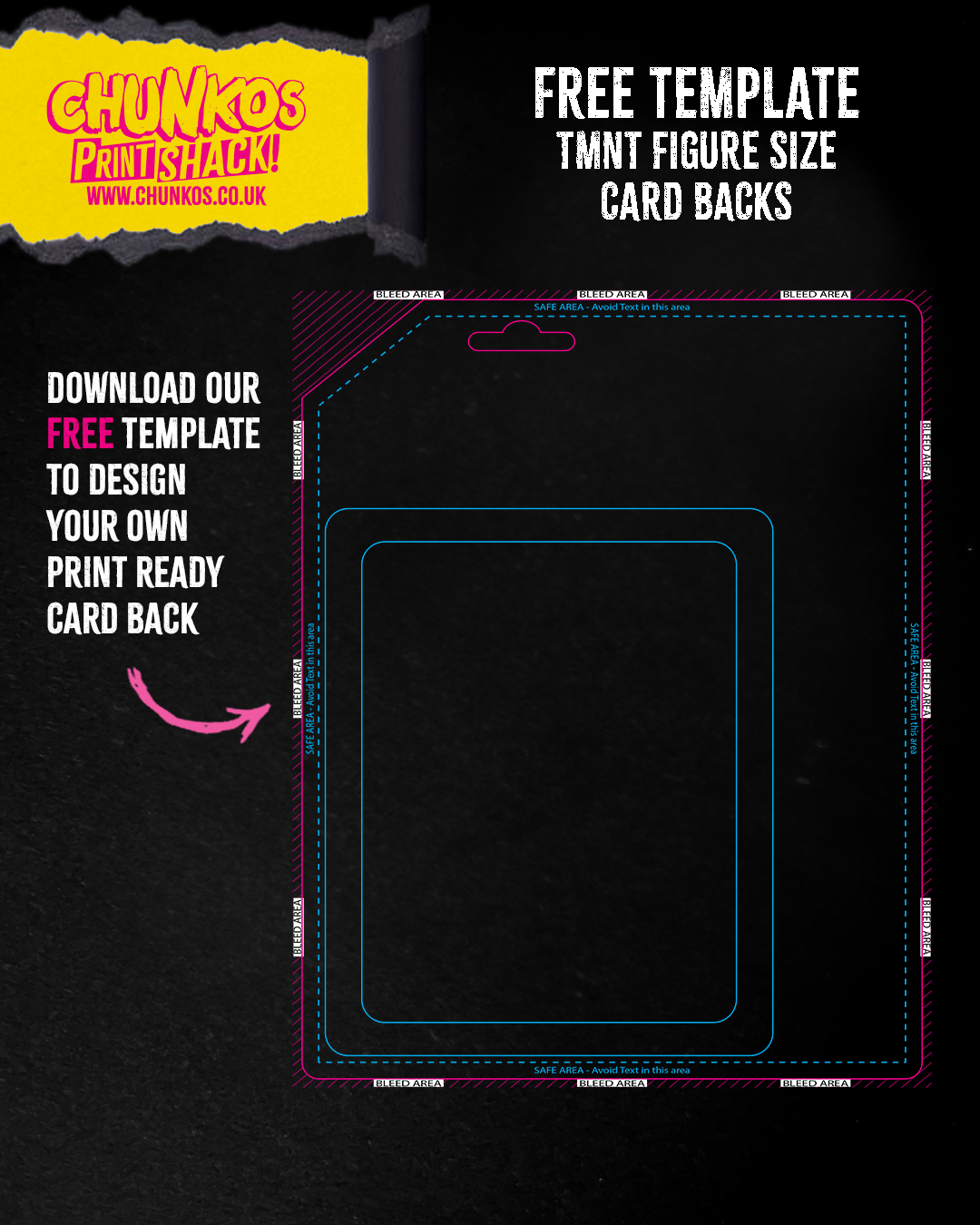 Free Template for WWF Figure Custom Card Backs – Design Your Own Card with Perfect Dimensions & Bleed