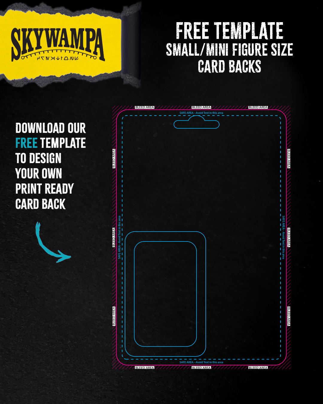 Free Template for Mini Figure Custom Card Backs – Design Your Own Card with Perfect Dimensions & Bleed