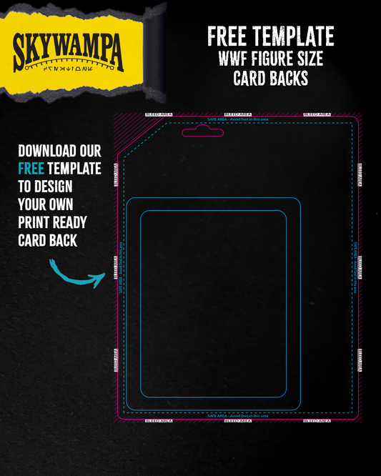 Free Template for WWF Figure Custom Card Backs – Design Your Own Card with Perfect Dimensions & Bleed