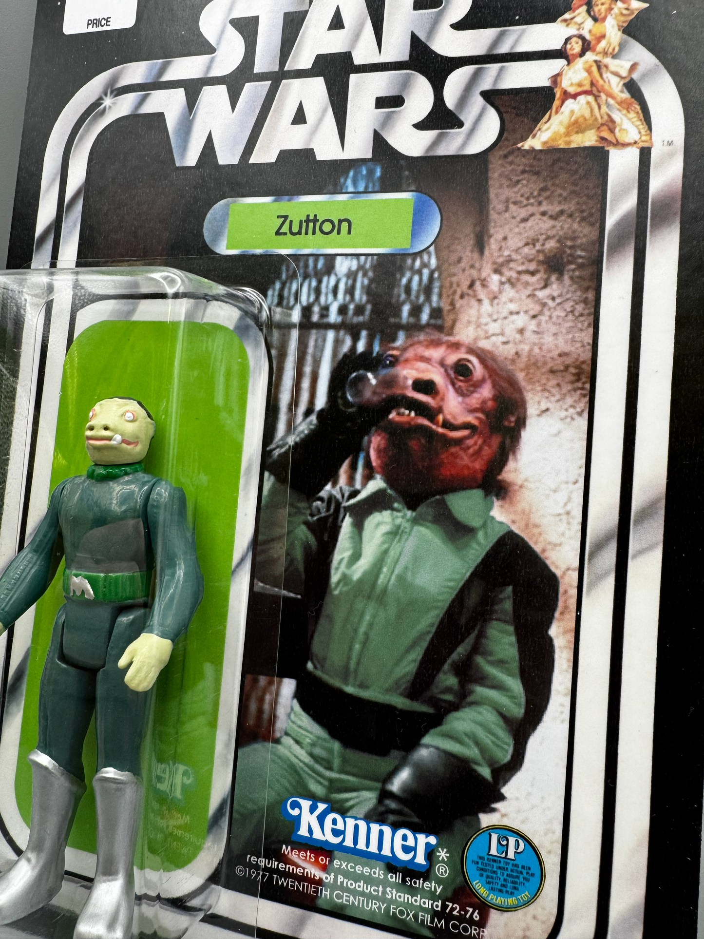 Custom Green Snaggletooth Zutton Action Figure | Vintage Kenner Style Figure