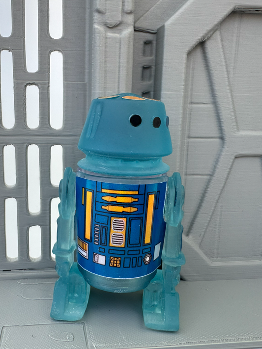 Custom R5 Droid Clear Blue Action Figure | Vintage Kenner Style Figure