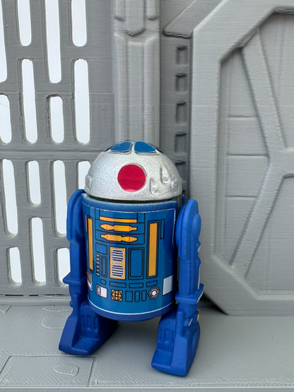 Custom R2 Droid Blue Action Figure | Vintage Kenner Style Figure
