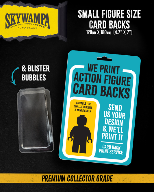 Mini Figure Custom Card Backs – Premium Collector Grade Quality & Blister Bubble Packaging