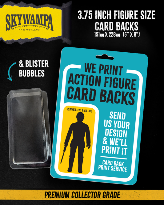 3.75 Inch Action Figure Custom Card Backs – Premium Collector Grade Quality & Blister Bubble Packaging