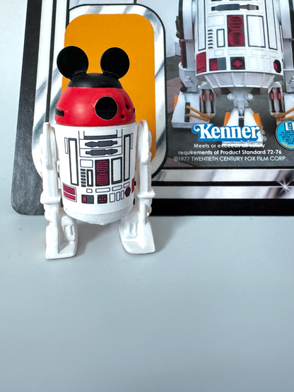 Custom R2-MK Mickey Droid Action Figure | Vintage Kenner Style Figure