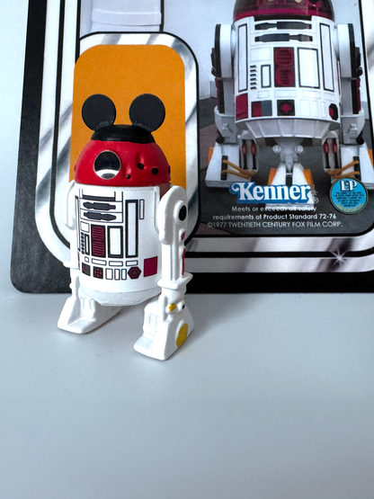Custom R2-MK Mickey Droid Action Figure | Vintage Kenner Style Figure