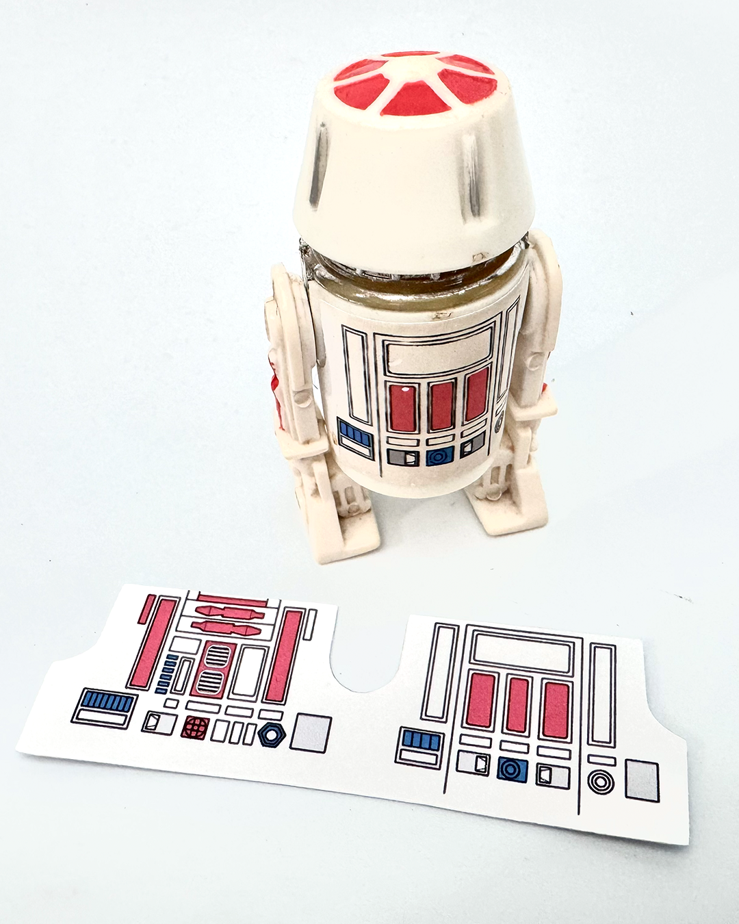 Vintage Kenner R5-D4 Red Bar Variant Replacement Sticker White