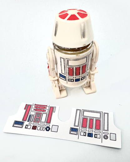 Vintage Kenner R5-D4 Red Bar Variant Replacement Sticker White