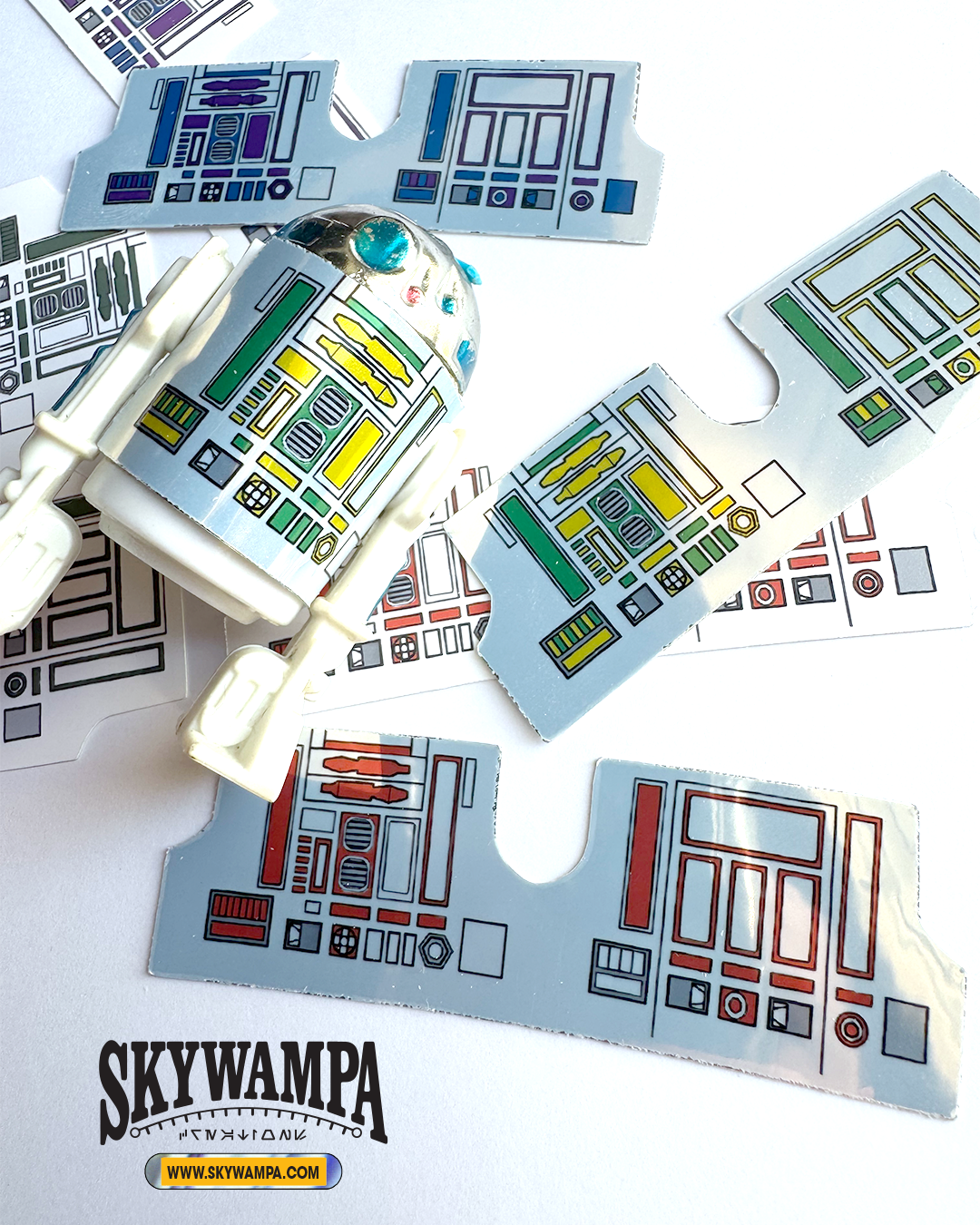 Custom Droid Stickers for Vintage Kenner Droid Figures – Pre-Cut in Multiple Colors