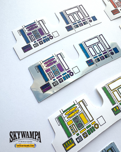 Custom Droid Stickers for Vintage Kenner Droid Figures – Pre-Cut in Multiple Colors