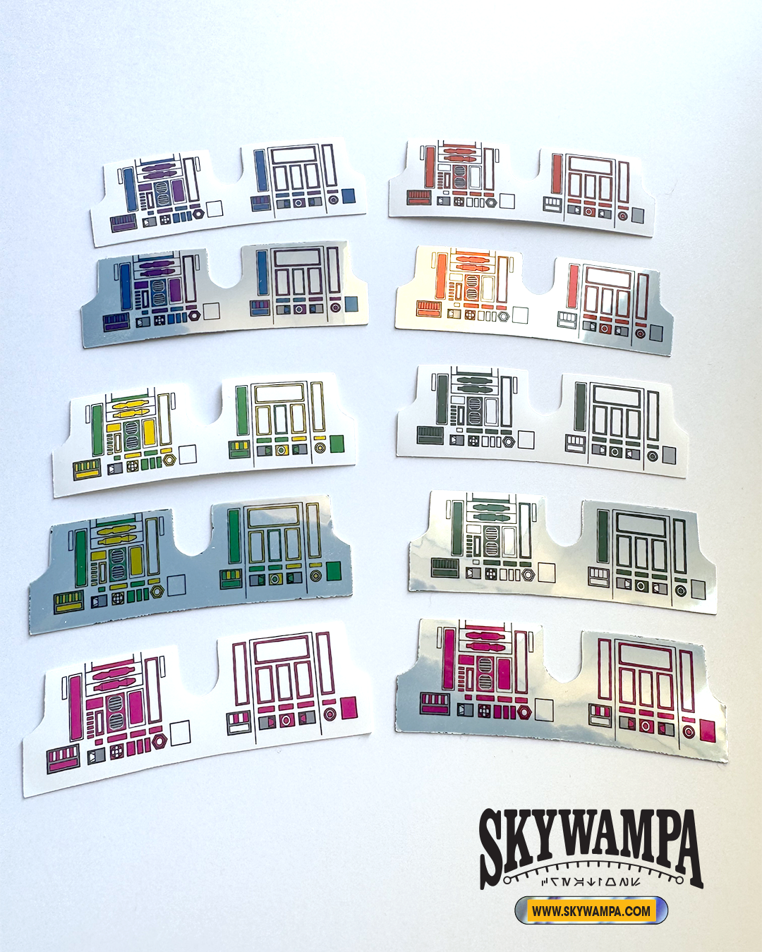 Custom Droid Stickers for Vintage Kenner Droid Figures – Pre-Cut in Multiple Colors