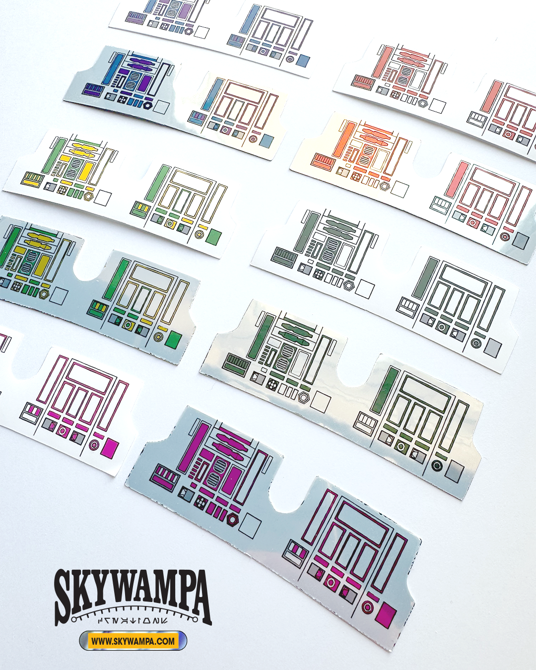 Custom Droid Stickers for Vintage Kenner Droid Figures – Pre-Cut in Multiple Colors
