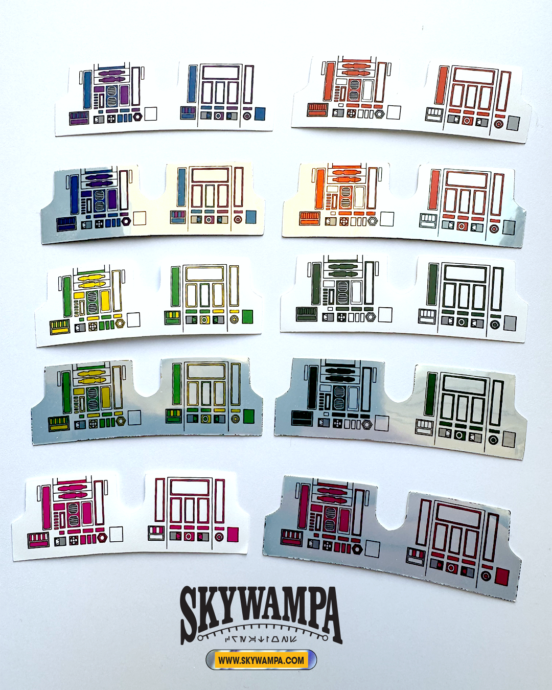 Custom Droid Stickers for Vintage Kenner Droid Figures – Pre-Cut in Multiple Colors