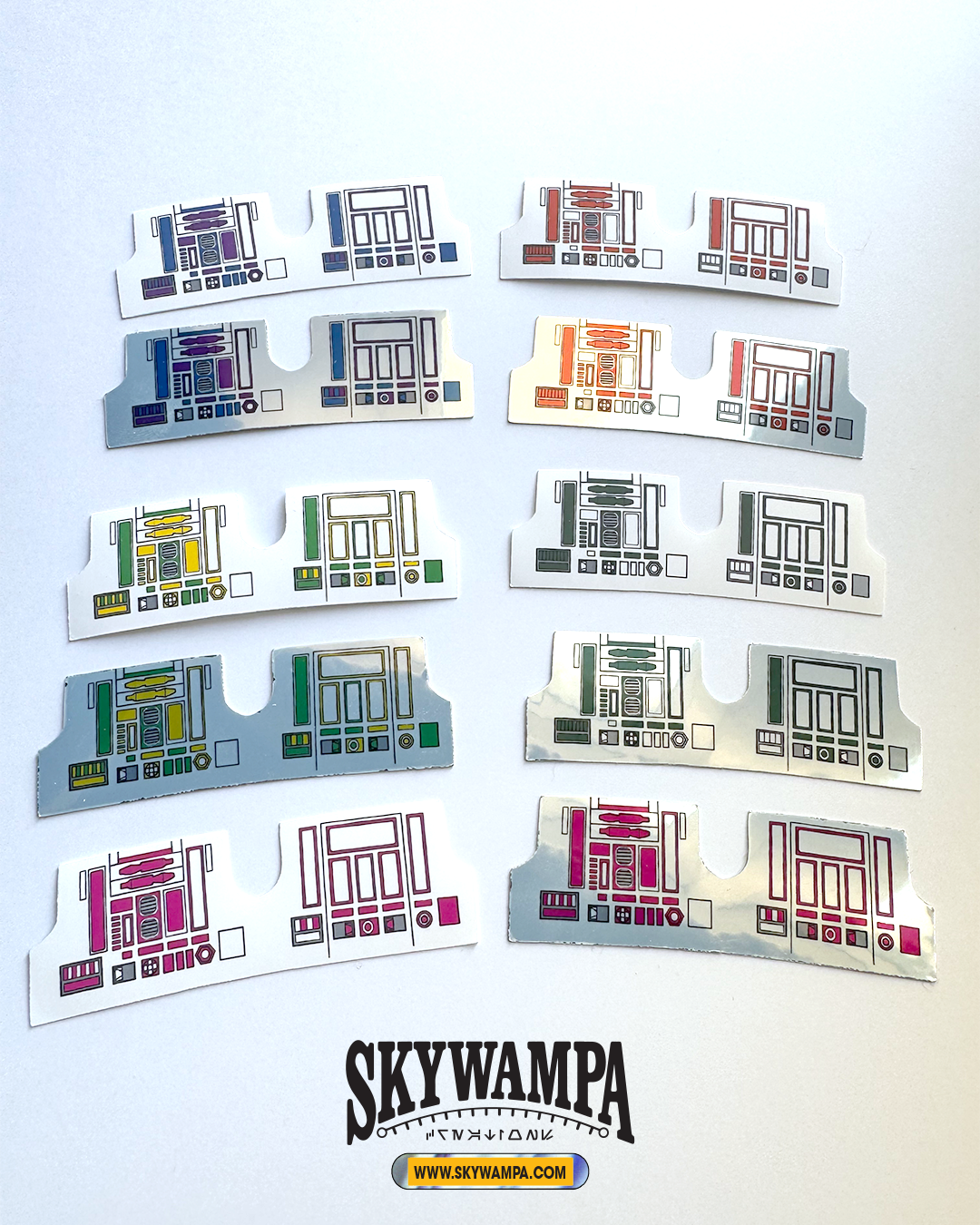 Custom Droid Stickers for Vintage Kenner Droid Figures – Pre-Cut in Multiple Colors