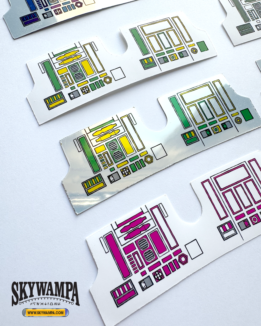Custom Droid Stickers for Vintage Kenner Droid Figures – Pre-Cut in Multiple Colors