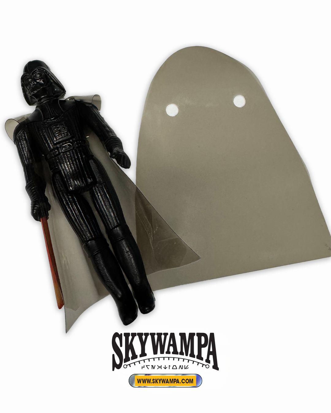 Replacement Vinyl Cape – Smoked Black - Compatible with Vintage Kenner Star Wars Figures