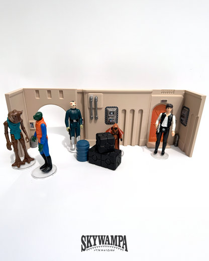 Star Wars Action Figure Display Case for 3.75" Figures – Wall Mounted Tatooine Diorama Display Shelf