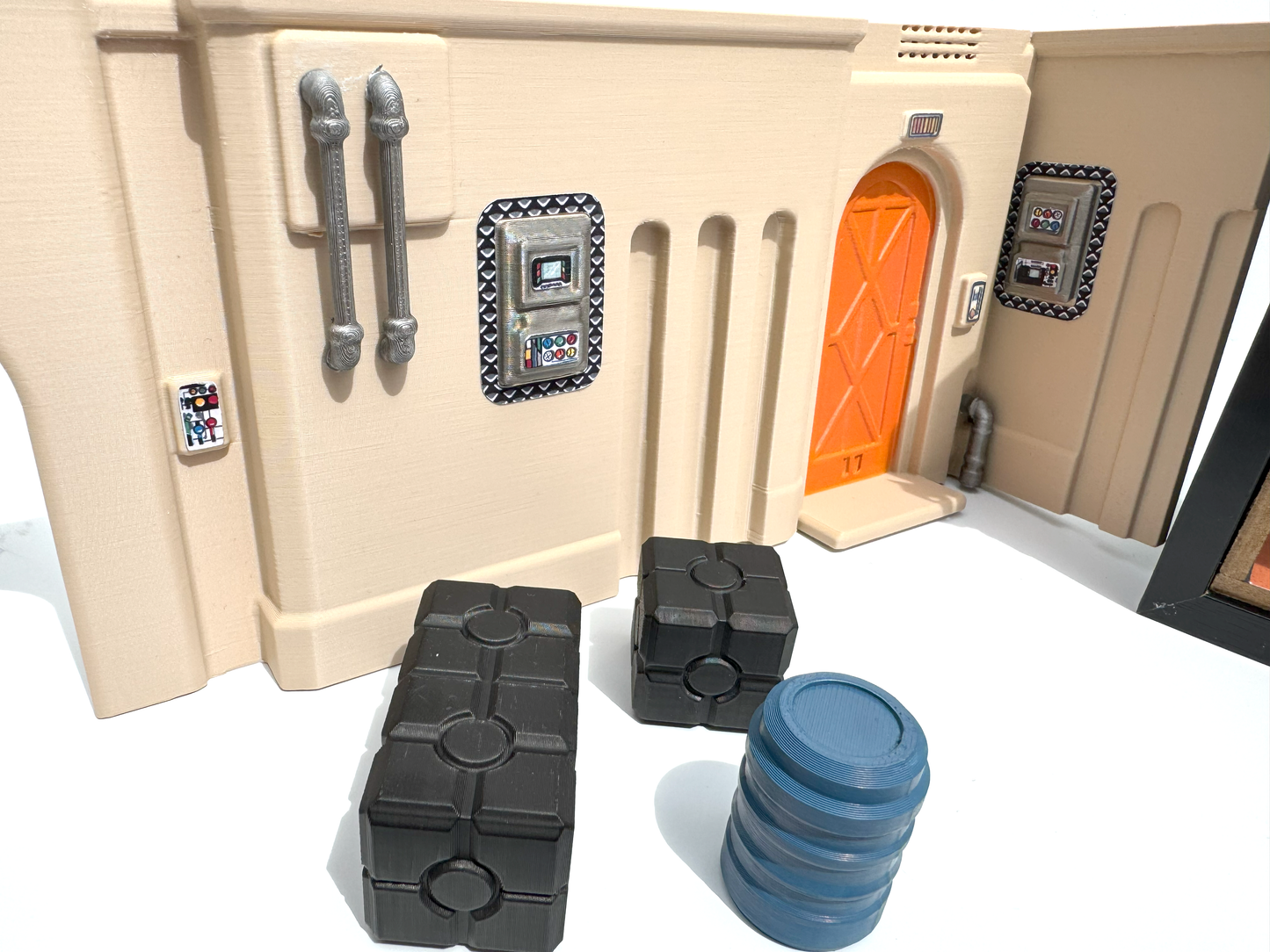 Star Wars Action Figure Display Case for 3.75" Figures – Wall Mounted Tatooine Diorama Display Shelf