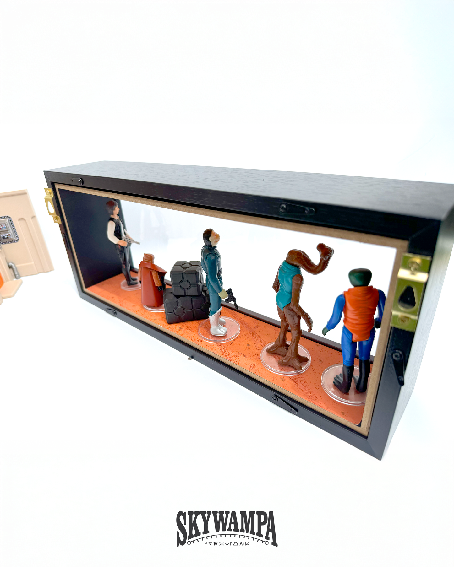 Star Wars Action Figure Display Case for 3.75" Figures – Wall Mounted Tatooine Diorama Display Shelf
