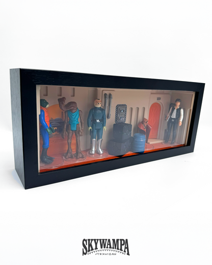 Star Wars Action Figure Display Case for 3.75" Figures – Wall Mounted Tatooine Diorama Display Shelf