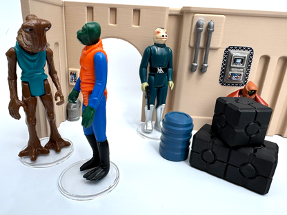 Star Wars Action Figure Display Case for 3.75" Figures – Wall Mounted Tatooine Diorama Display Shelf