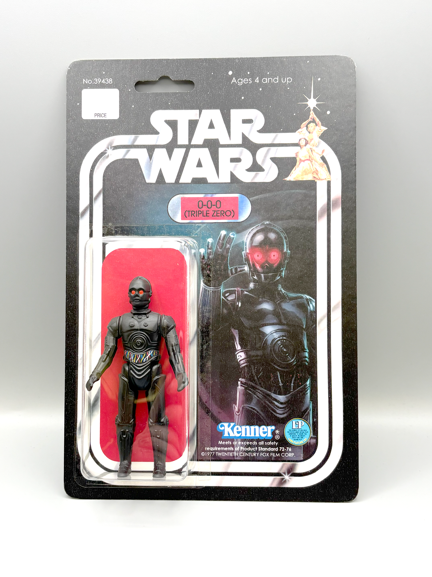 Custom 0-0-0 Triple Zero Droid Action Figure | Vintage Kenner Style Figure