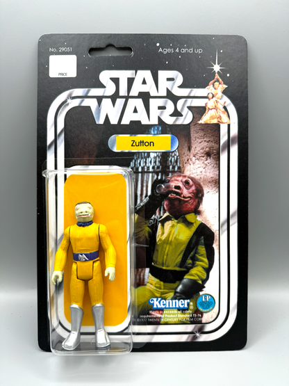 Custom Yellow Snaggletooth Zutton Action Figure | Vintage Kenner Style Figure