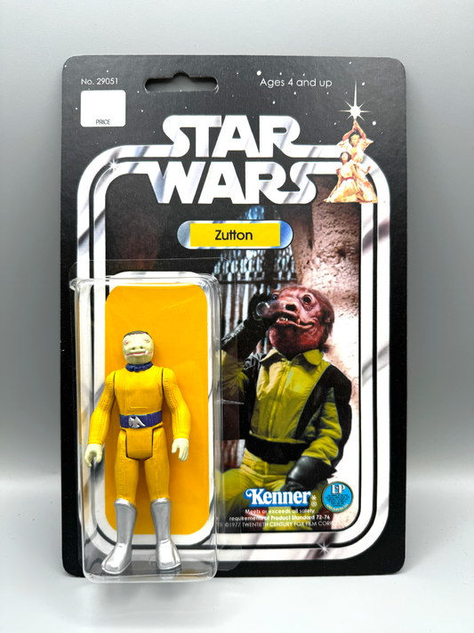 Custom Yellow Snaggletooth Zutton Action Figure | Vintage Kenner Style Figure