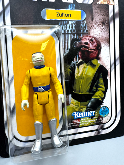 Custom Yellow Snaggletooth Zutton Action Figure | Vintage Kenner Style Figure