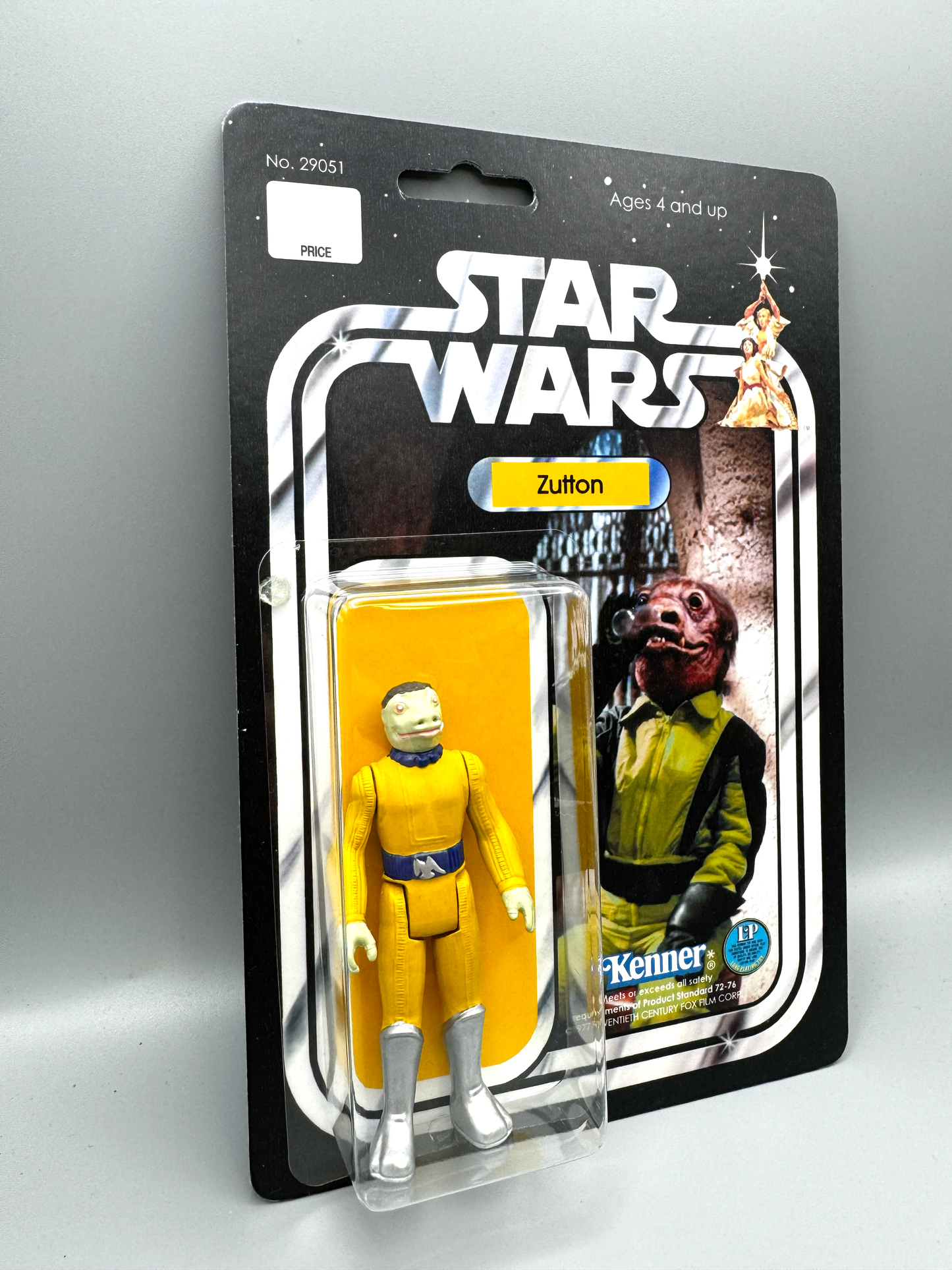 Custom Yellow Snaggletooth Zutton Action Figure | Vintage Kenner Style Figure