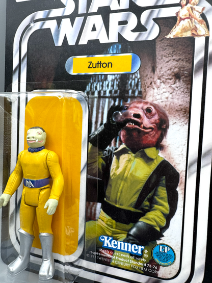 Custom Yellow Snaggletooth Zutton Action Figure | Vintage Kenner Style Figure